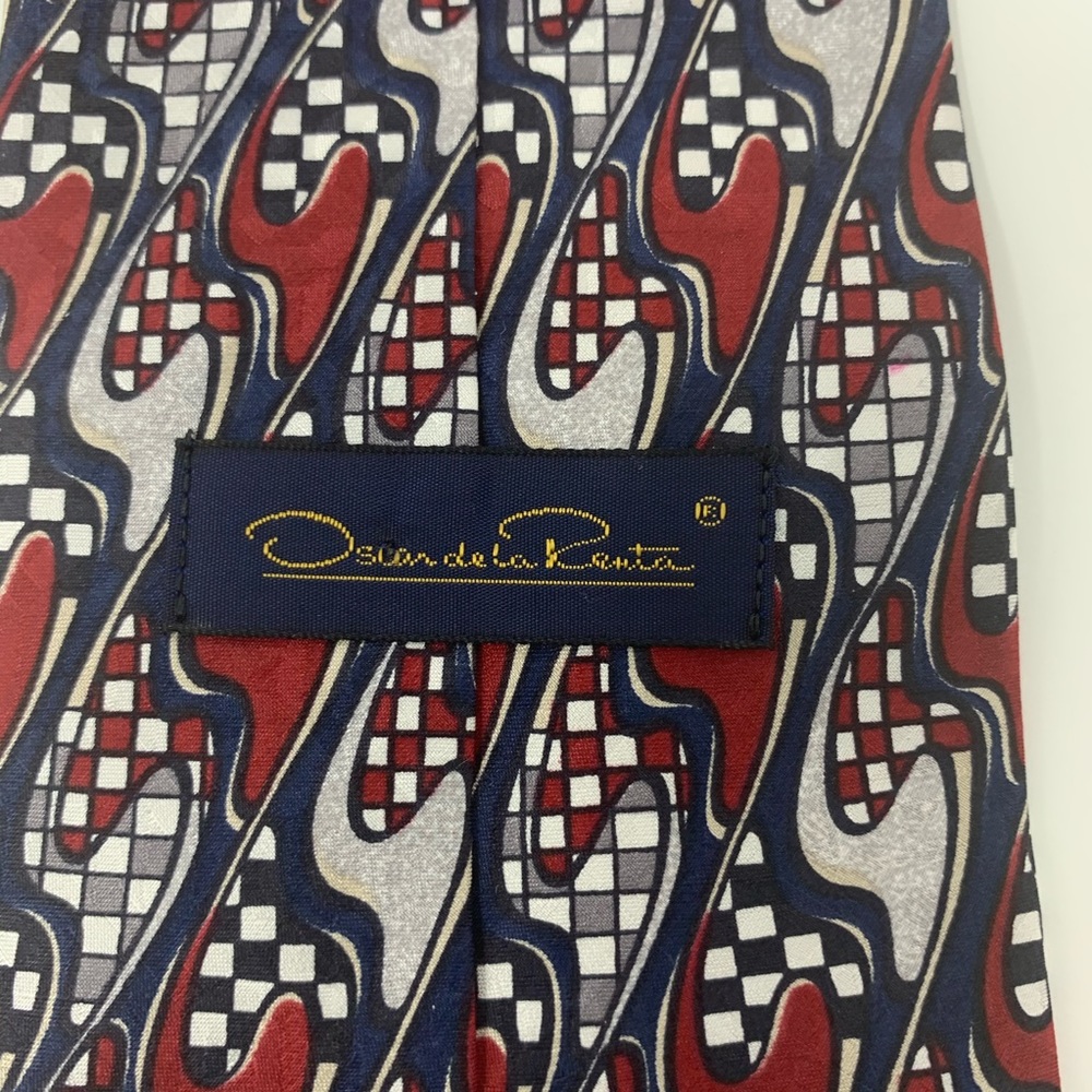 Oscar de la Renta Silk Neck Tie Men Office Work Formal Event